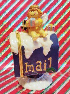 🎄 Hinged Ceramic Christmas Mail Box with Angel